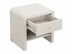 Outlet Juego 2 mesitas de noche con 1 cajón y 1 hueco MDF y dorado - MIRENALO Mesita De Noche