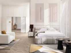 Palacio Juego cama percal algodón-bordado-edredón 220x240+2 fundas almohada -blanco y antracita