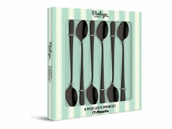Amefa Juego de 6 cucharas latte macchiato mate de acero inoxidable Austin