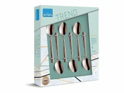 Online Amefa Juego de 6 cucharillas de café Moka Champagne rosé - Colección Felicity Rosa