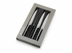 Clearance Juego de 4 cuchillos de carne Emperor - Estilo de alta gama, hoja dentada, mango bimaterial ABS y acero inoxidable Cubierto