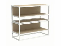 Online Juego de 2 estantes de pared para armario MALYA en madera y metal Blanco