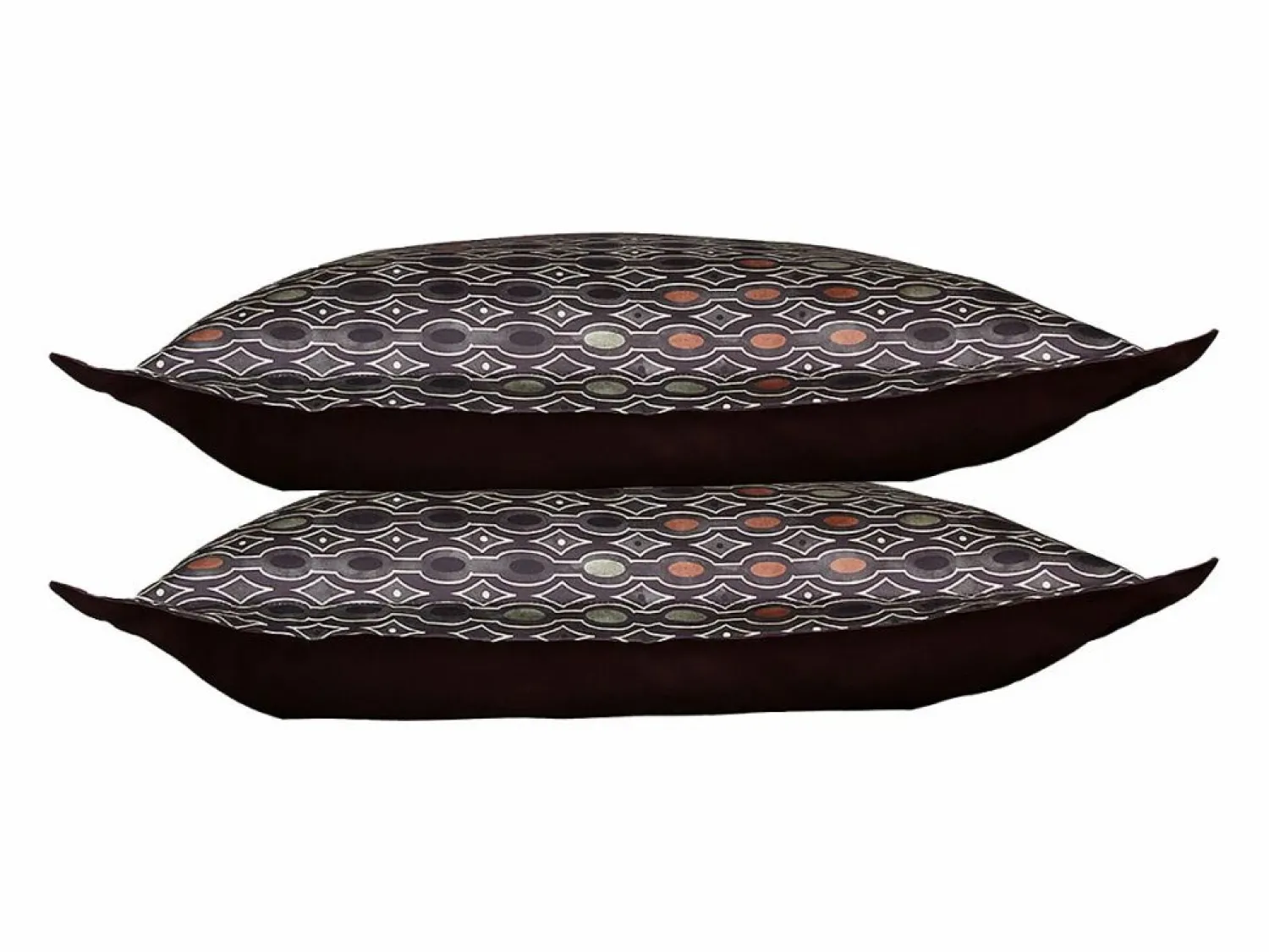 Outlet Blanc avenue Juego de 2 fundas de almohada satén de algodón "Majeur" Multicolor