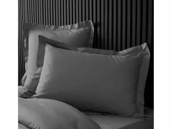 Online Promo Linge Juego de 2 Fundas de Almohada Percale Rojas 50x70cm - Suaves y Sedosas Gris