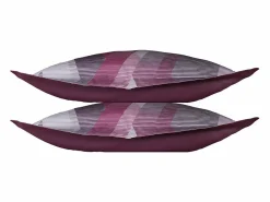 Hot Juego de 2 fundas de almohada satén de algodón "Helix Purple" Funda De Almohada