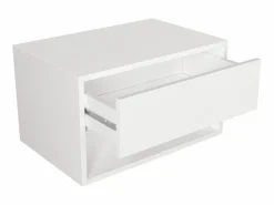 Vente-unique Juego de 2 mesitas de noche flotantes con 1 cajón y 1 estante, color - RITAMI