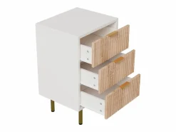 Sale Juego de 2 mesitas de noche - Cómodas de 3 cajones - con tiradores metálicos - 65 x 40 x 40 cm Muebles Niño|Mesita De Noche