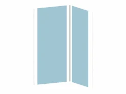 Shower & Design Juego de 2 paneles de ducha - Ancho 90 x Ancho 120 x Alt. 210 cm