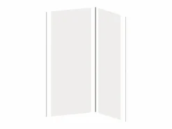 Best Shower & Design Juego de 2 paneles de ducha - 2x Ancho 90 x Alt. 210 cm Blanco