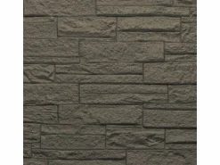 Clearance Juego de 12 paneles decorativos con efecto ladrillo 3D, revestimiento de pared de poliuretano de 8,6 m², 120 x 60 x 2,5 cm, color pizarra Gris