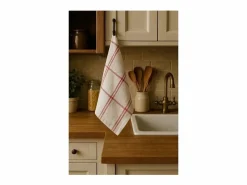 Online Juego de 6 Paños de Cocina 100% Algodón 50x70 cm a Cuadros con Asa Práctica Mantelería|Mantelería