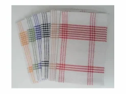 Online Juego de 6 Paños de Cocina 100% Algodón 50x70 cm a Cuadros con Asa Práctica Mantelería|Mantelería