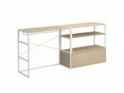 Discount Juego de 2 percheros modulares KADRA de 200x85cm para buhardillas Armario Abierto, Vestidor