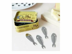 Balvi Juego de 6 picos de aperitivo de peltre Sardinas