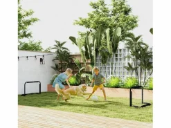 Best Juego de 2 porterías de fútbol plegables con estructura de metal, para niños y adultos, ideales para jardín, color (90 x 36 x 60 cm) Aparato De Musculación