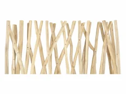 Discount Juego de 2 separadores de ambientes de madera de teca - L. 100 x P. 25 x H. 180 cm - Natural - GAYANA Biombo