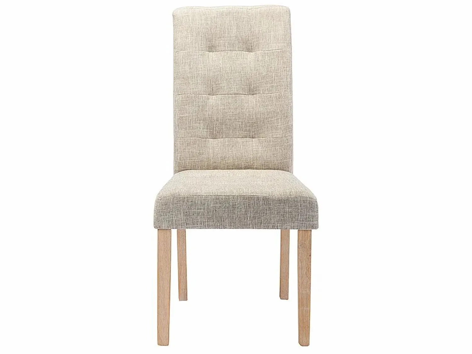Vente-unique Juego de 6 sillas - Tela beige y Patas de madera natural - VILLOSA
