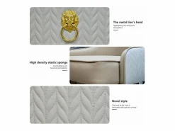 Fativo Juego de 2 sillas de comedor beige de cocina en cuero, capacidad de carga 150 kg, 43.5x43.5x90cm
