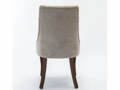 OKWISH Juego de 2 sillas de comedor con respaldo acolchado y patas de madera - Chenilla