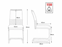 Best Juego de 6 sillas de comedor modernas con respaldo alto y patas tapizadas, respaldo de rayas cruzadas para comedor, cocina y oficina, color Negro