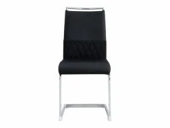 Best Juego de 6 sillas de comedor modernas con respaldo alto y patas tapizadas, respaldo de rayas cruzadas para comedor, cocina y oficina, color Negro