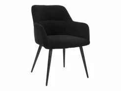 Best Juego de 2 sillas de comedor con brazos - Tela aterciopelada y metal . . HEKA Sillas Y Lotes De Sillas