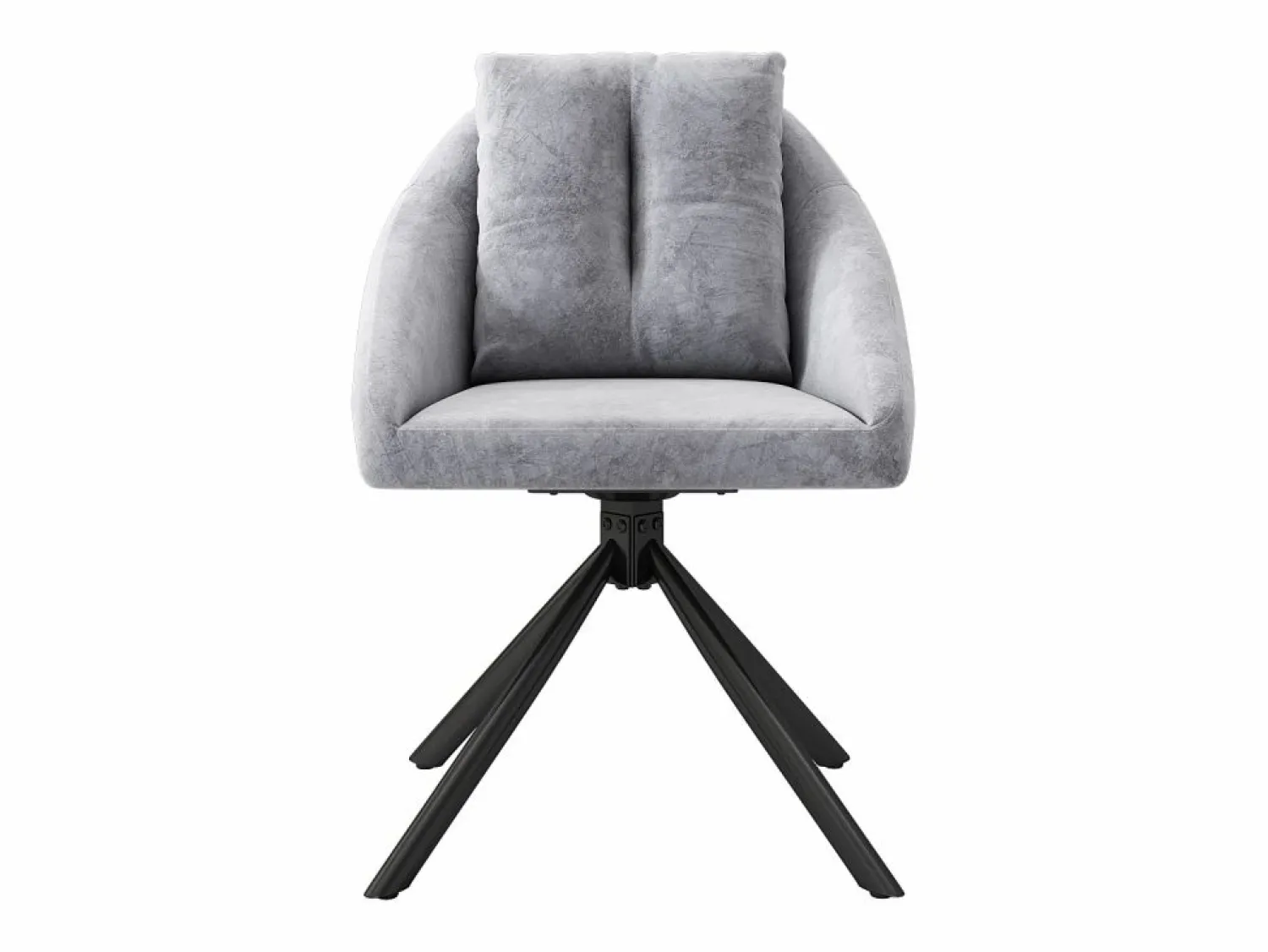 New Merax Juego de 2 sillas de comedor de terciopelo - 79 x 51,5 x 51,5 cm - Elegantes y cómodas sillas giratorias - con cojines - Gris