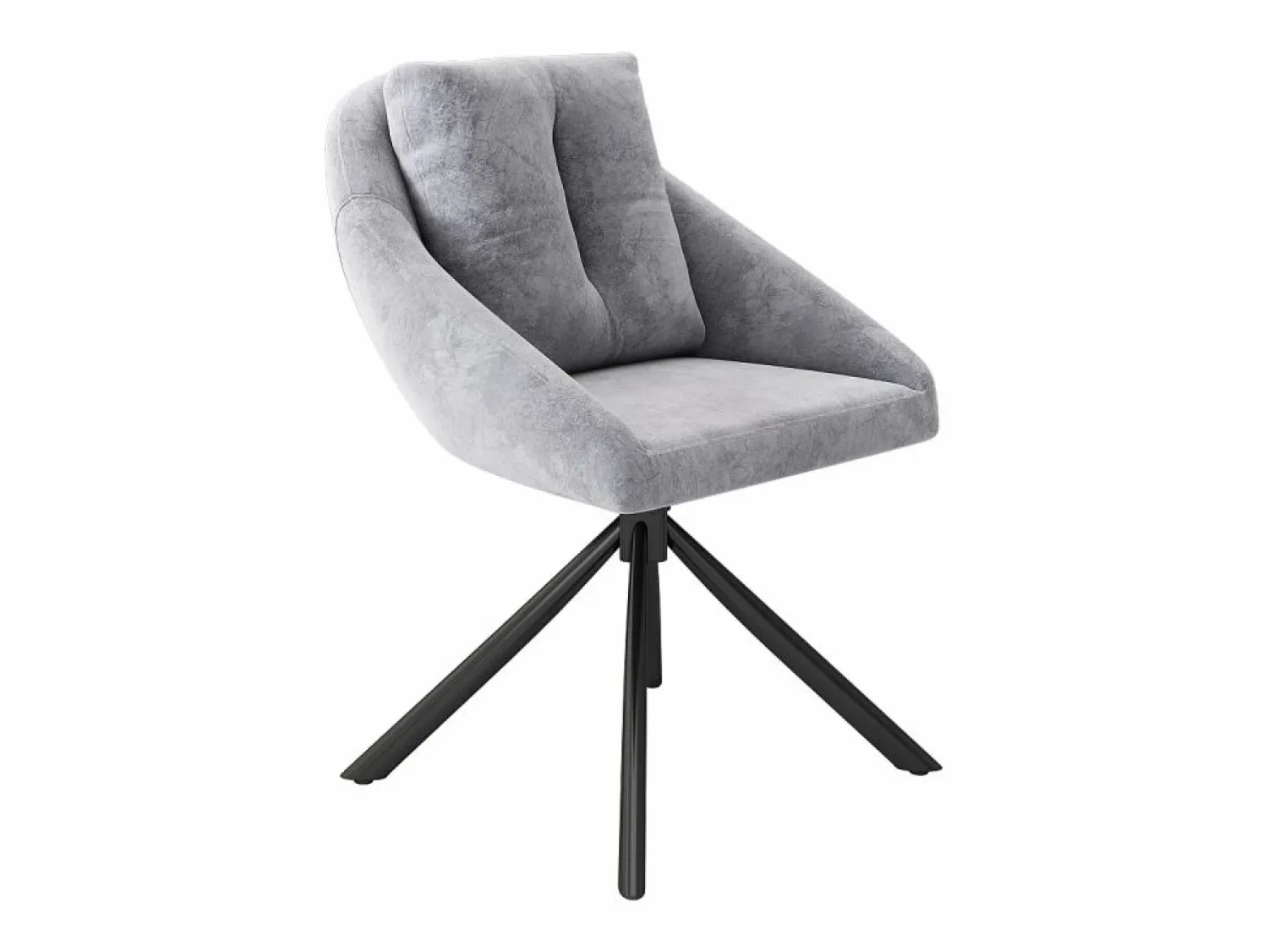 New Merax Juego de 2 sillas de comedor de terciopelo - 79 x 51,5 x 51,5 cm - Elegantes y cómodas sillas giratorias - con cojines - Gris