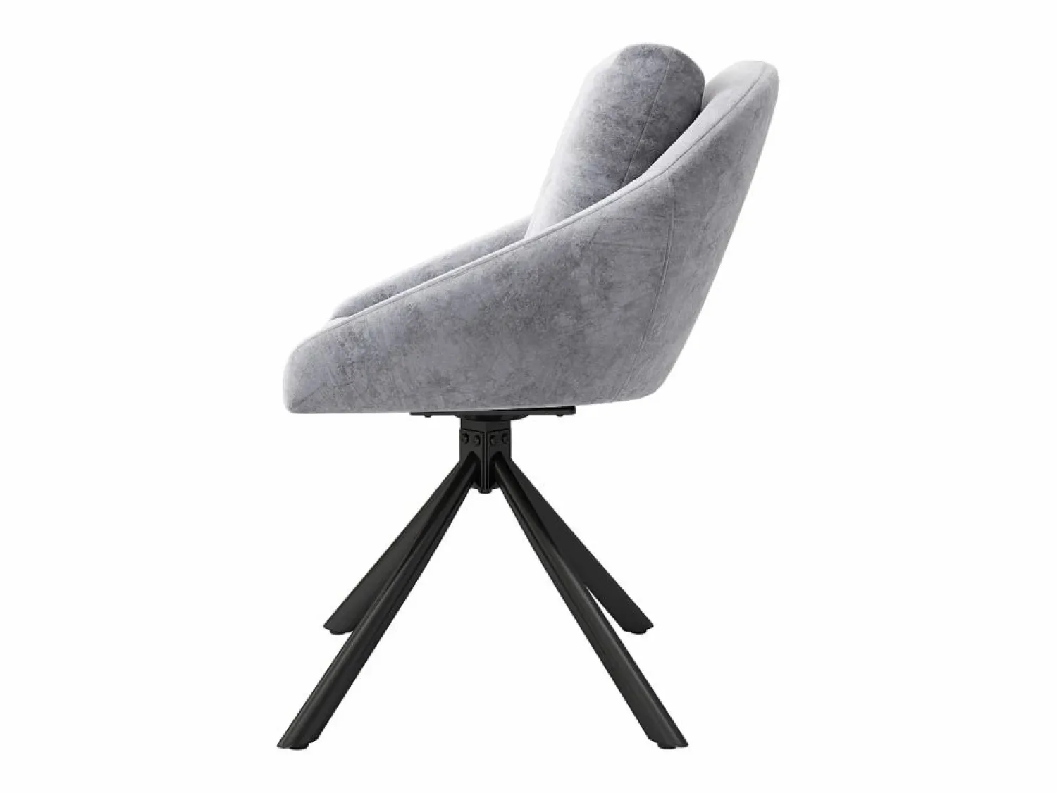New Merax Juego de 2 sillas de comedor de terciopelo - 79 x 51,5 x 51,5 cm - Elegantes y cómodas sillas giratorias - con cojines - Gris