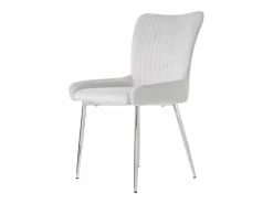 ModernLuxe Juego de 6 sillas de terciopelo - con patas de metal plateado -