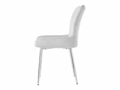 ModernLuxe Juego de 6 sillas de terciopelo - con patas de metal plateado -