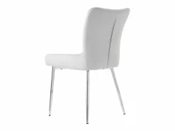 ModernLuxe Juego de 6 sillas de terciopelo - con patas de metal plateado -