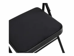 Online Juego de 2 sillas plegables de terciopelo y metal - - ORTENSIA Sillas Y Lotes De Sillas