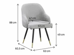 Habitat et jardin Juego de 2 sillas tapizadas "Harmony" - 54 x 57 x 90 cm - Beige