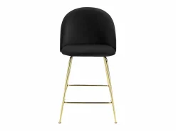 New Juego de 2 taburetes de bar - Terciopelo y metal dorado - - MELBOURNE Muebles De Bar|Taburete Alto