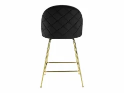 New Juego de 2 taburetes de bar - Terciopelo y metal dorado - - MELBOURNE Muebles De Bar|Taburete Alto