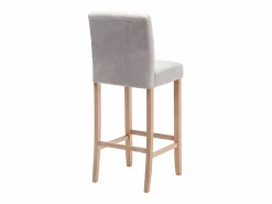 Outlet Vente-unique Juego de 2 taburetes de bar - Tela - Beige - ROVIGO Crema