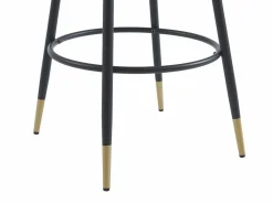 Clearance Juego de 2 taburetes de bar de terciopelo y metal - - ELIRAM Muebles De Bar|Taburete Alto