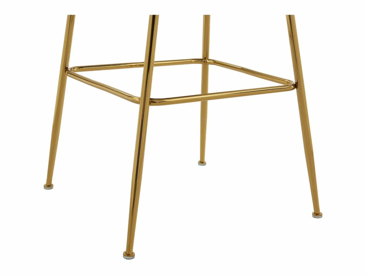 New Juego de 2 taburetes de bar de tela rizada y metal dorado - - ALTINAM Muebles De Bar|Taburete Alto