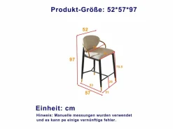 Juego de 2 taburetes de bar en tejido chenilla marrón claro - Patas de metal y dorado Muebles De Bar|Taburete Alto