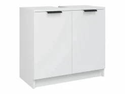 Discount vidaxl Juego de armarios de baño 5 piezas madera contrachapada Blanco