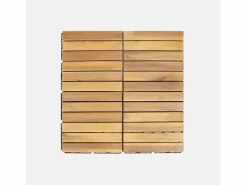 New Juego de baldosas de madera para terraza de 30 x 30 cm, diseño lineal Baldosa