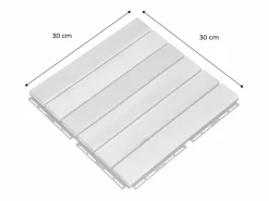 New Juego de baldosas de madera para terraza de 30 x 30 cm, diseño lineal Baldosa