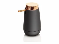 Juego de baño dispensador vaso jabonera y portacepillo Trendy - Cobre