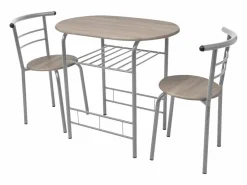 Sale vidaxl Juego de barra de desayuno MDF Color natural claro