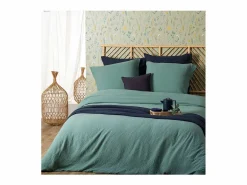 Atmosphera Juego de cama de gasa de algodón liso 240 x 220 cm