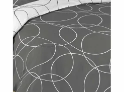 Douceur d'intérieur Juego de cama estampado "Círculos" 140 x 200 cm