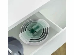 Joseph Joseph Juego de cocina Nest™ 9 Plus Editions Sage , 9 piezas apilables con cuencos, colador, colador de malla fina y tazas medidoras