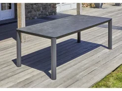 Clearance Paris Garden Juego de comedor de jardín de aluminio de 6 plazas Gris antracita