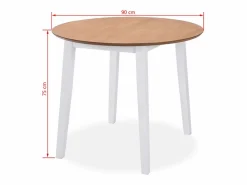 Sale vidaxl Juego de comedor de MDF y madera de caucho 5 piezas Blanco